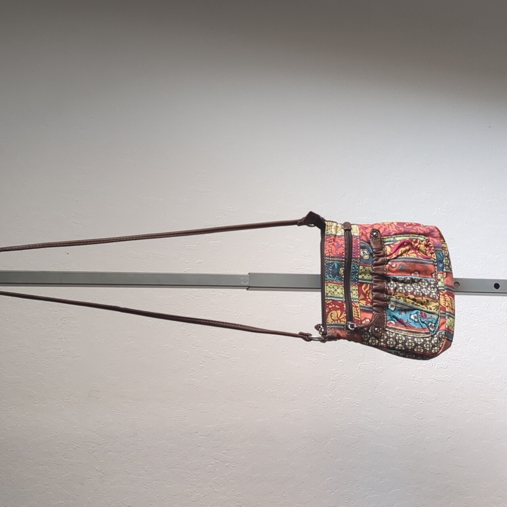 Fossil Multi-Colored Fabric Print Crossbody Bag - image 1